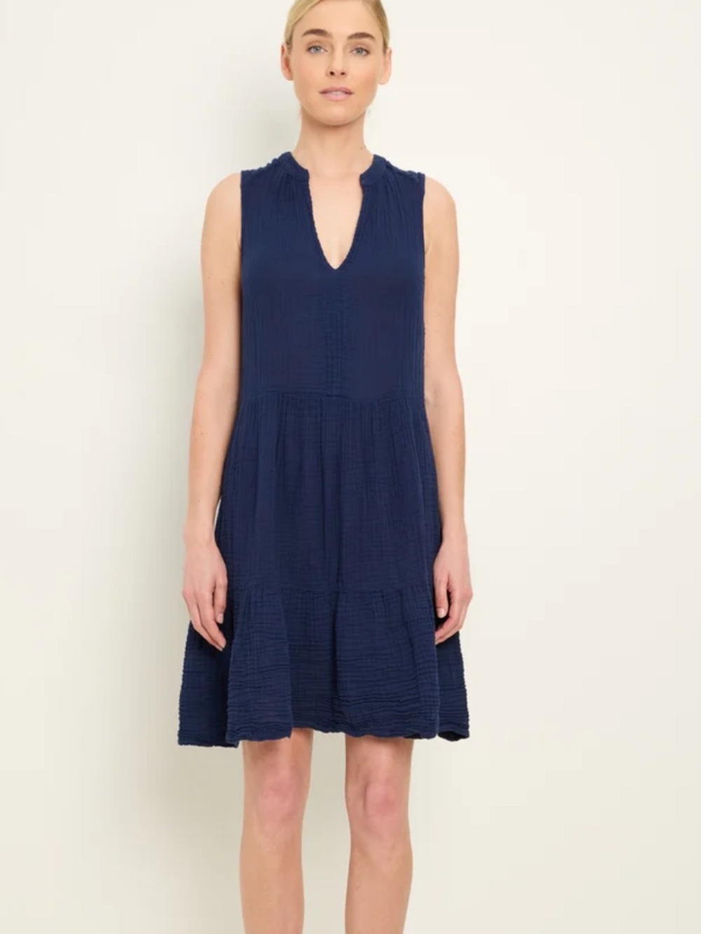 Michael Stars Daisy Gauze Navy Blue Dress Women’s Small